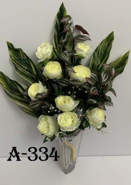 Штучний букет A-334, Троянди та калатеї  