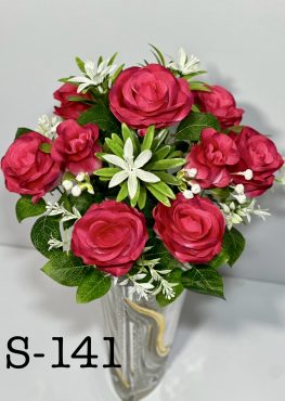 Штучний букет S-141, Троянди з декором  