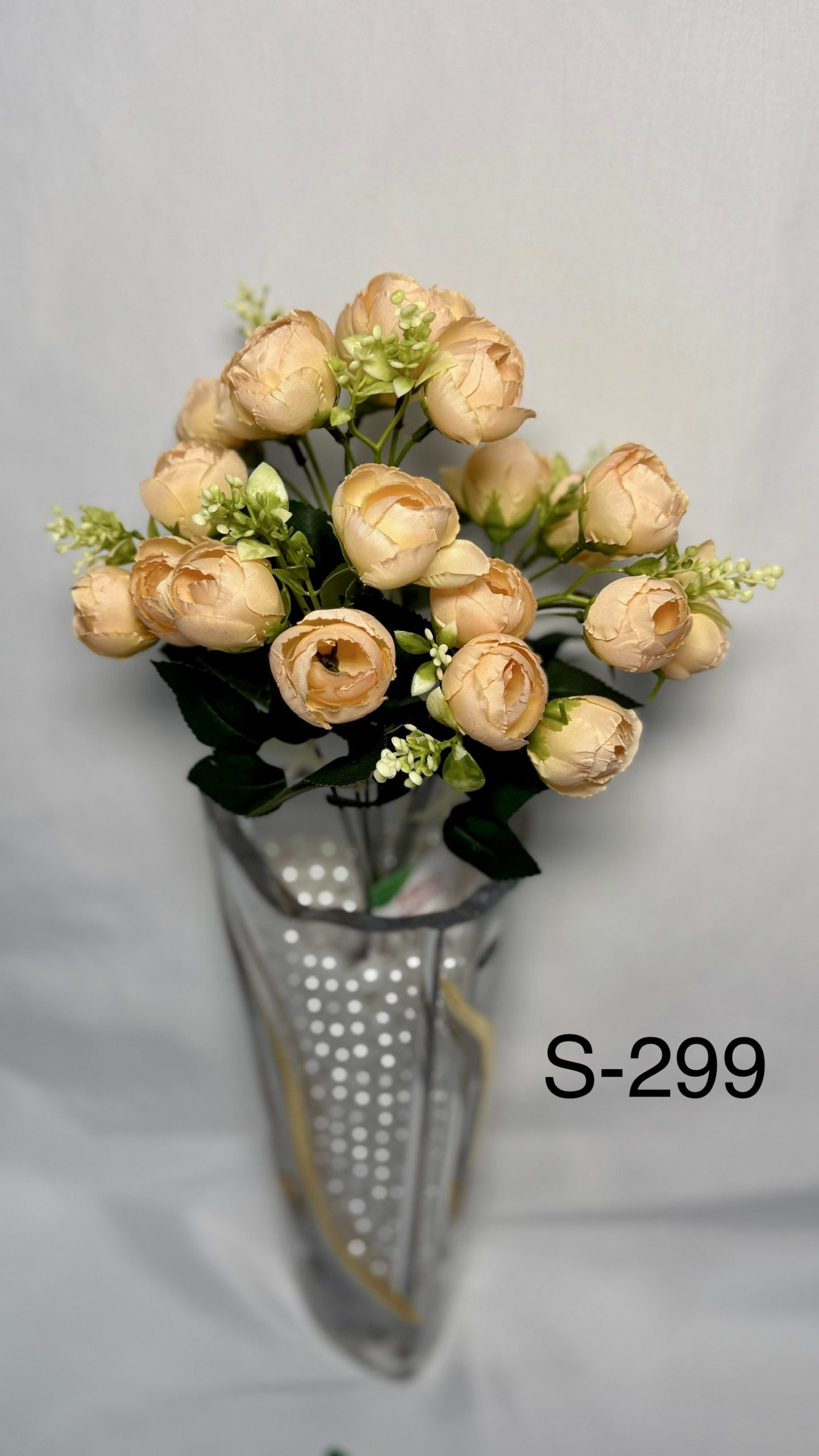 Штучний букет S-299, Троянди з гіпсофілами