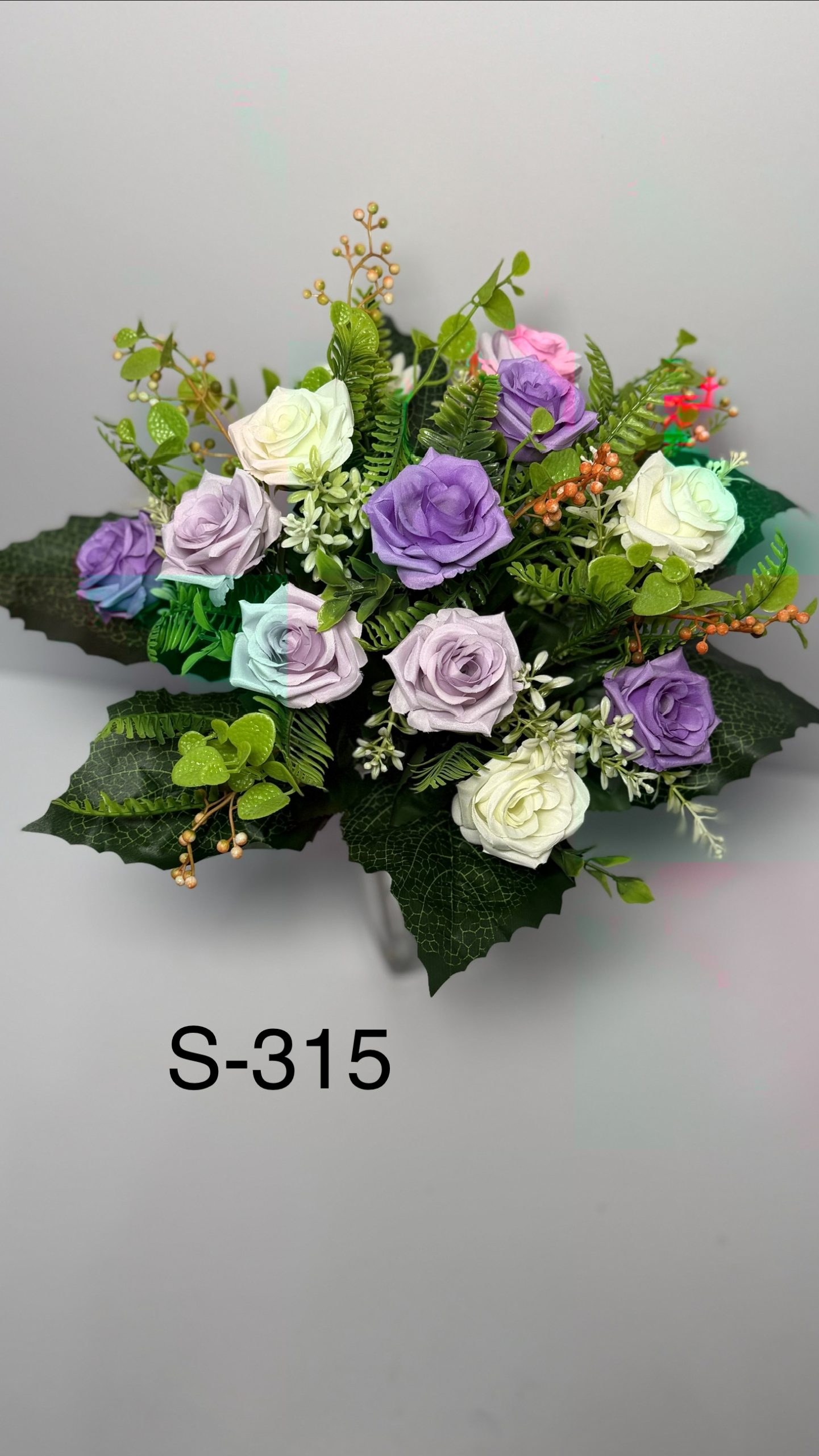 Штучний букет S-315, Троянди з декором