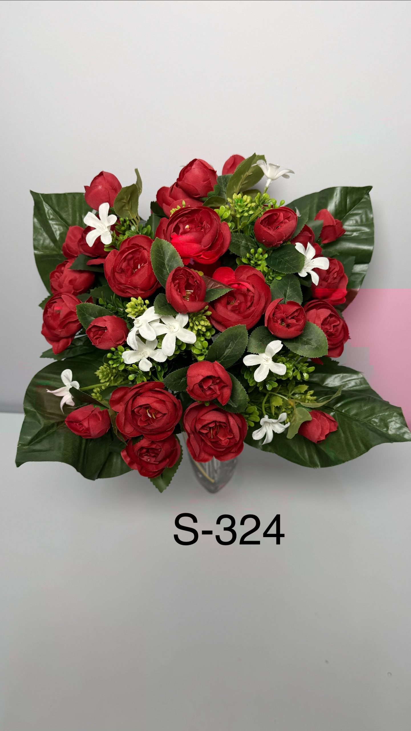 Штучний букет S-324, Еустоми з гіпсофілами Штучний букет S-324, Еустоми з гіпсофілами