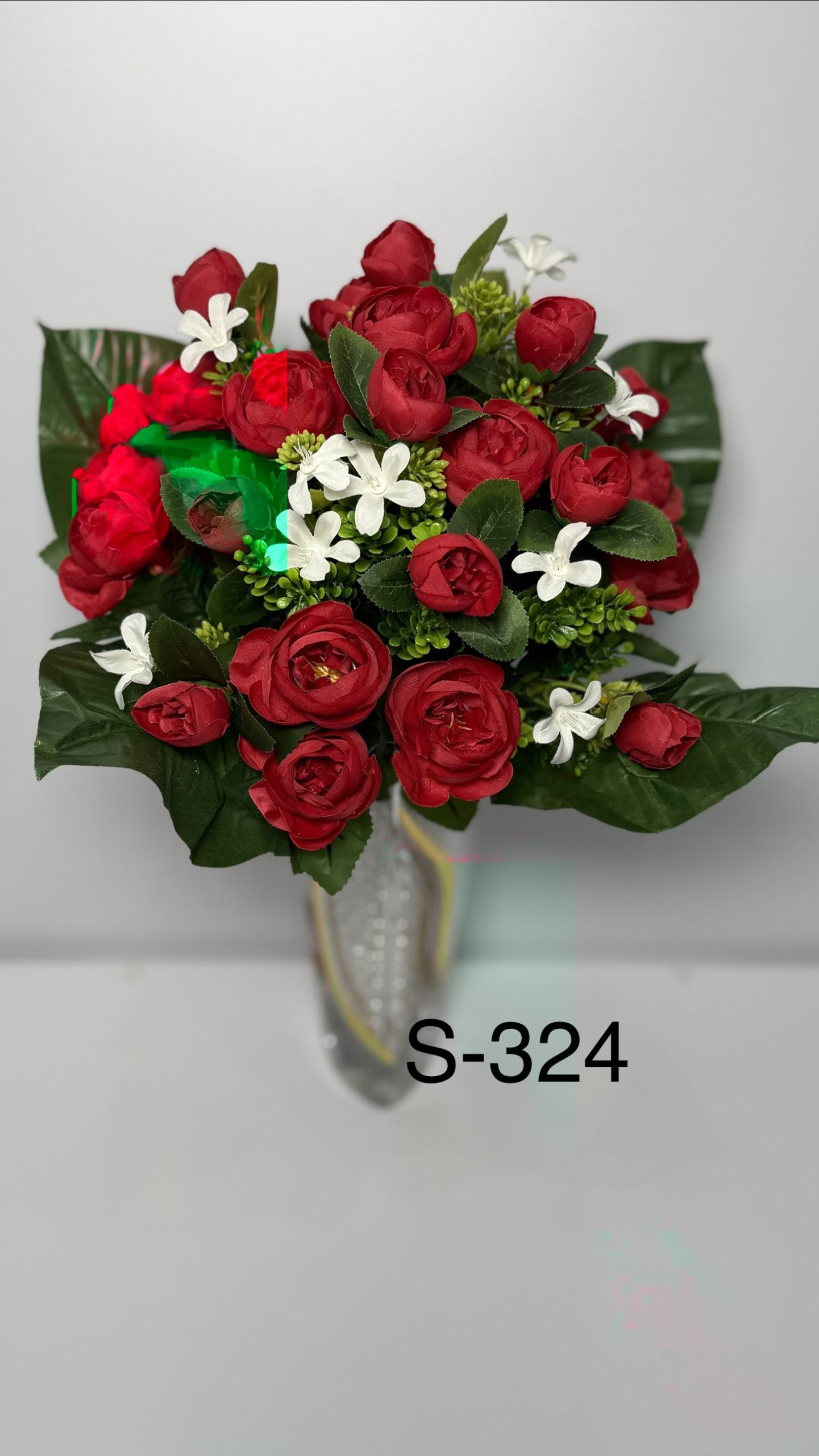 Декор S-325, Калина та білі квіти Декор S-325, Калина та білі квіти