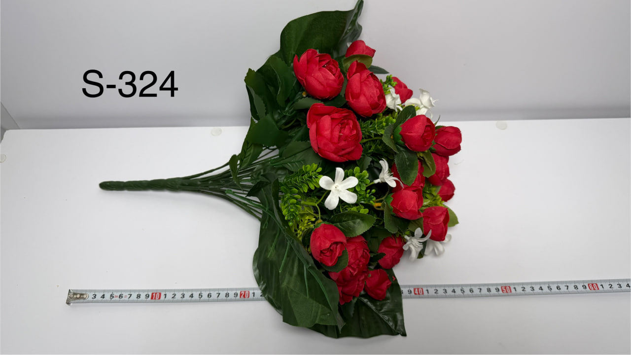 Штучний букет S-324, Еустоми з гіпсофілами Штучний букет S-324, Еустоми з гіпсофілами