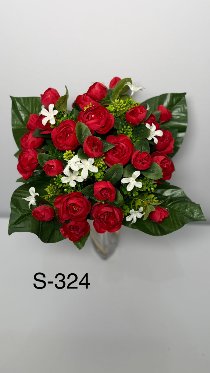 Штучний букет S-324, Еустоми з гіпсофілами Штучний букет S-324, Еустоми з гіпсофілами