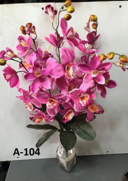 Искусственный букет A-104, веточка розовой орхидеи  