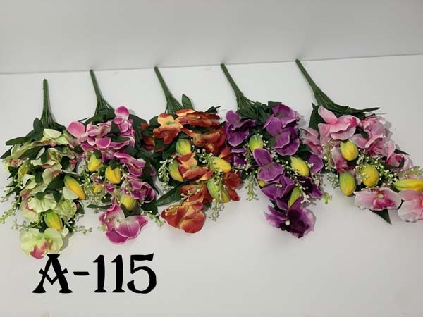 Искусственный букет A-115, розовая орхидея с бутонами  