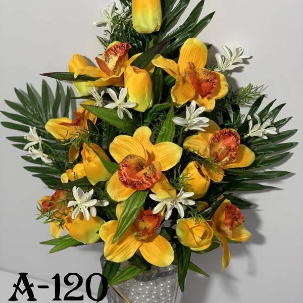 Штучний букет A-120, Орхідеї та тюльпани  
