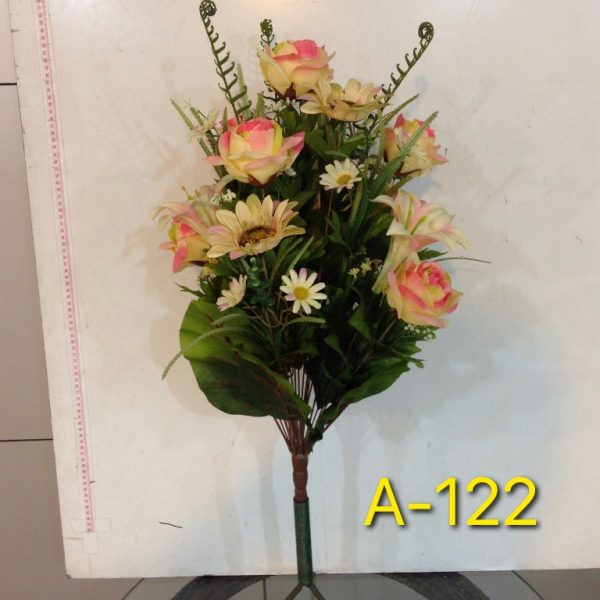 Искусственный букет A-122, лилия с розой и подсолнухом  