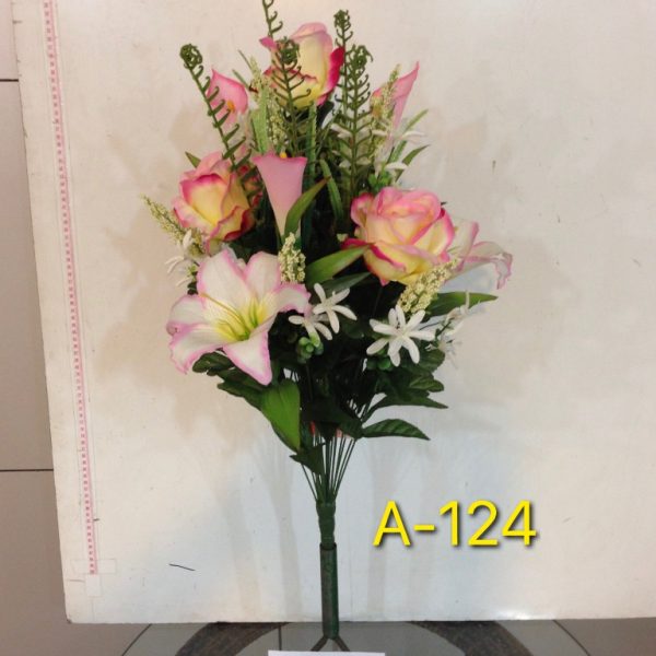 Искусственный букет A-124, «роза, калла и лилия»  