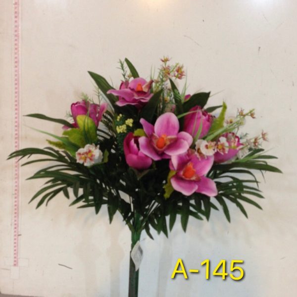 Искусственный букет A-145, «тюльпан с орхидеей»  