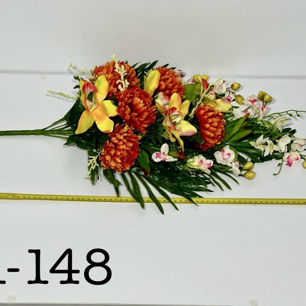Штучний букет A-148, Ніжна орхідея та хризантема  