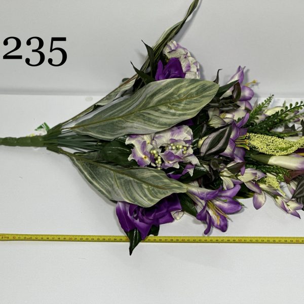 Штучний букет A-235, Троянди, кали та орхідеї з прикрасами  