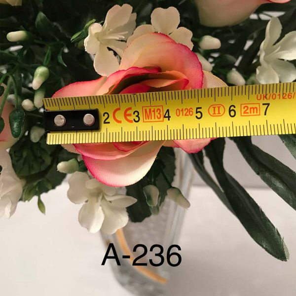 Штучний букет A-236, Троянди та плюмерії  