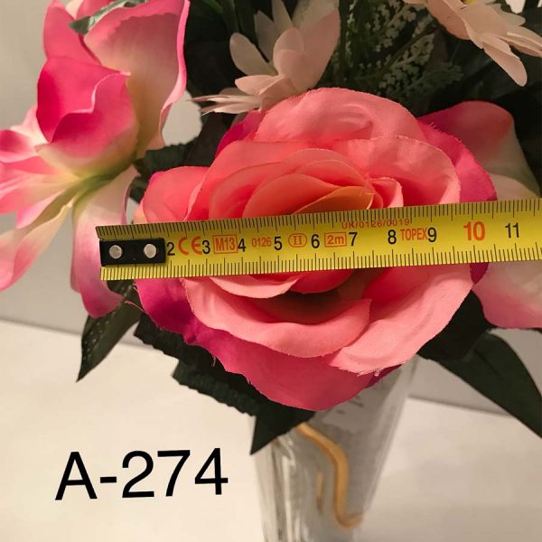 Искусственный букет A-274, Розы, лилии и астры  
