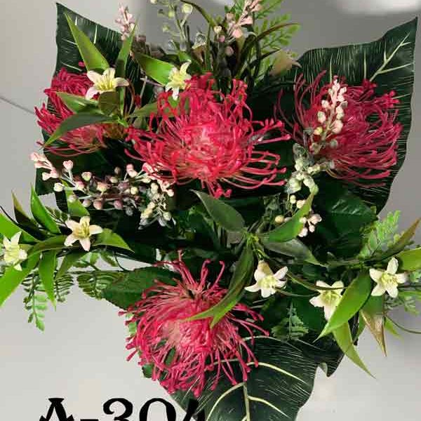 Искусственный букет A-304, Декор Ежики и полевые цветы  