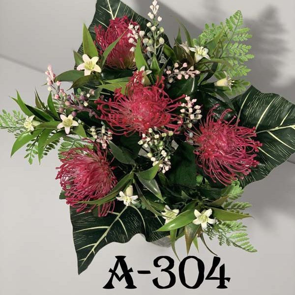 Искусственный букет A-304, Декор Ежики и полевые цветы  