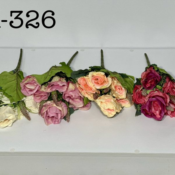 Штучний букет A-326, Троянди та садові рослини  