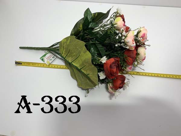 Штучний букет A-333, Троянди та гіпсофіли  