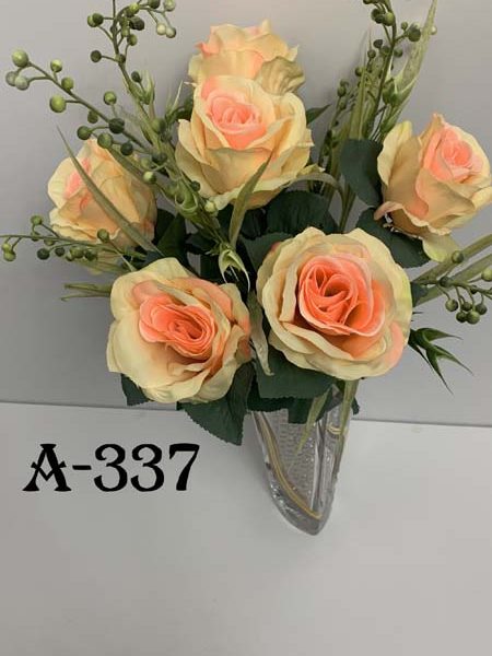 Штучний букет A-337, Троянди з прикрасами  