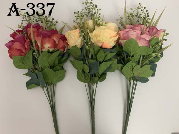 Штучний букет A-337, Троянди з прикрасами  
