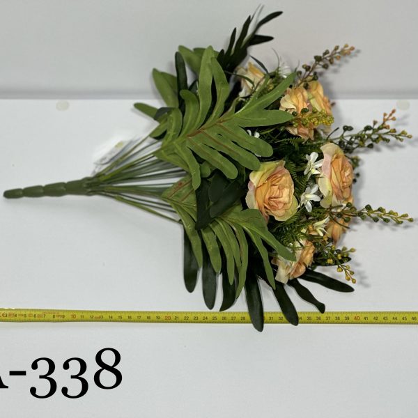 Штучний букет A-338, Троянди та мімоза  
