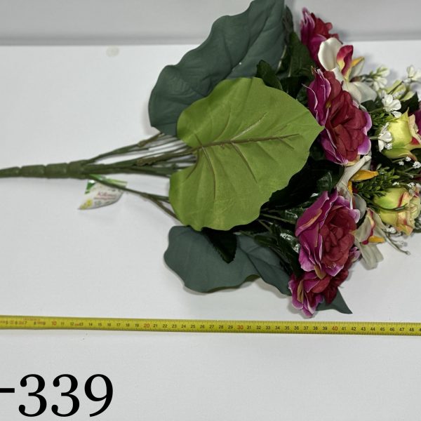 Штучний букет A-339, Троянди, орхідеї та ясколка  