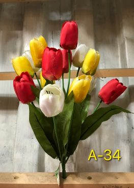 Искусственный букет A-34, микс тюльпанов  