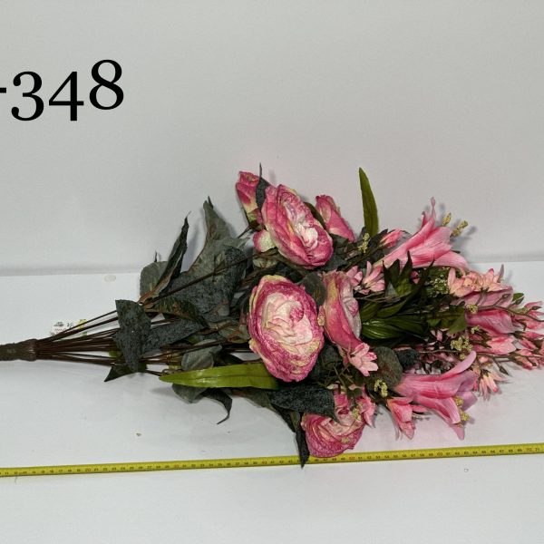 Штучний букет A-348, Троянди, лілії та дзвіночки  