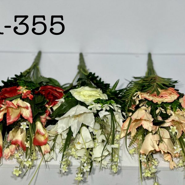 Штучний букет A-355, Лілії, троянди та польові квіти  