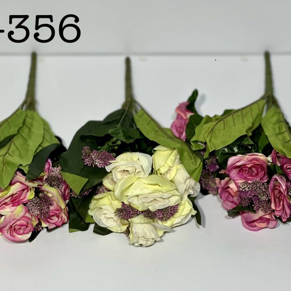 Штучний букет A-356, Троянди та товстянка  