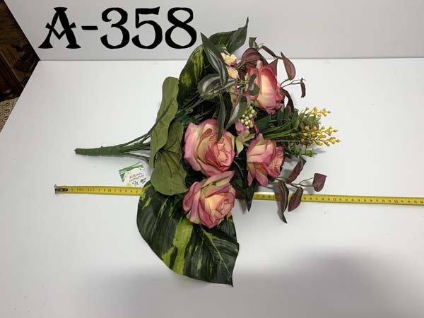 Штучний букет A-358, Троянди та мімоза  