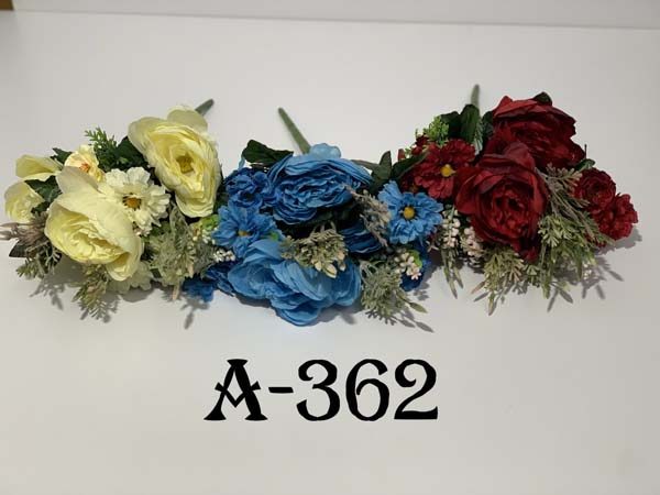 Искусственный букет A-362, Пионы, астры и полевые цветы  