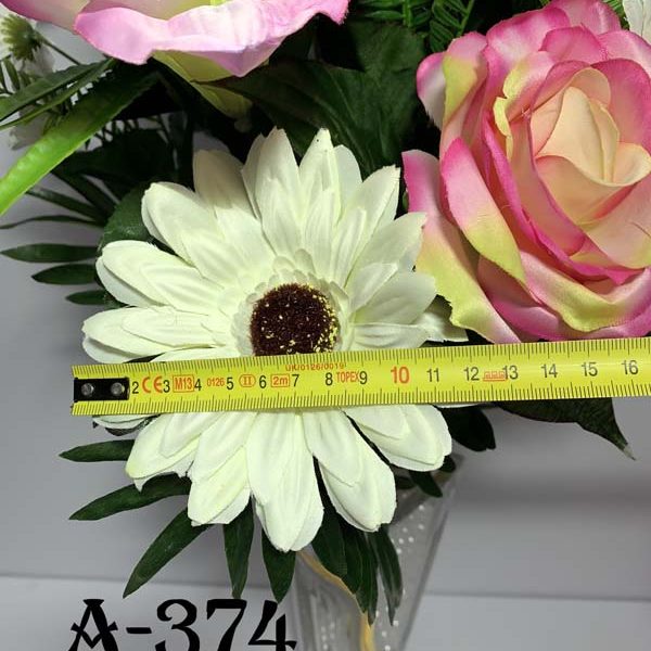 Искусственный букет A-374, Розы, лилии и герберы  