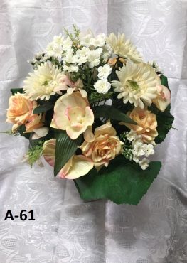 Искусственный букет A-61, ромашка, орхидея и роза  