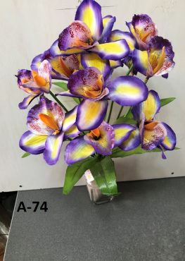 Искусственный букет A-74, сиреневая орхидея  