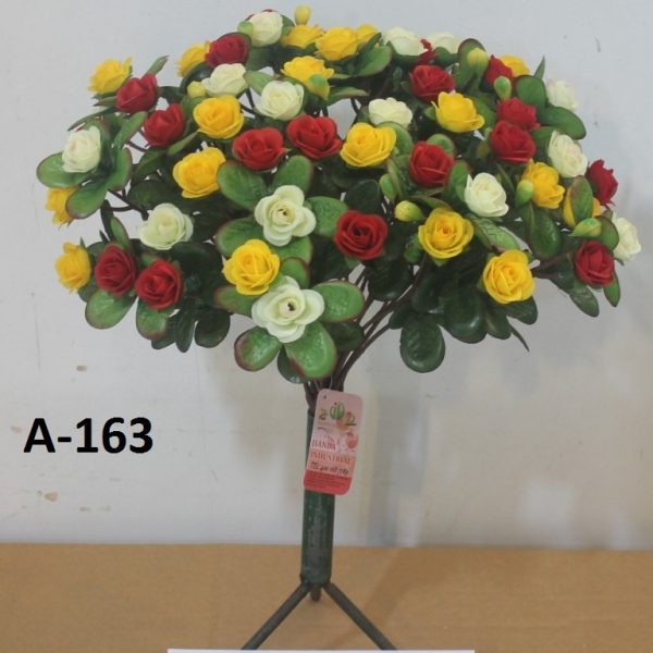 Искусственный букет A-163, «трехцветные маленькие розы»  