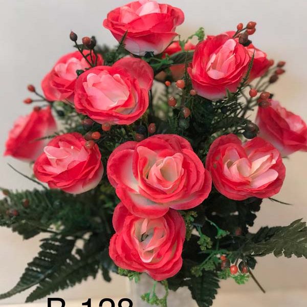 Искусственный букет B-128, «розы с украшениями»  