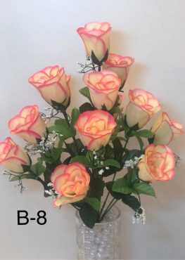 Искусственный букет B-8, розы в бутонах  