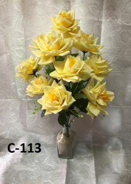 Искусственный букет C-113, роза остролистая (желтая)  