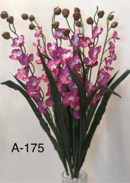Искусственный букет A-175, ветка розовой орхидеи  