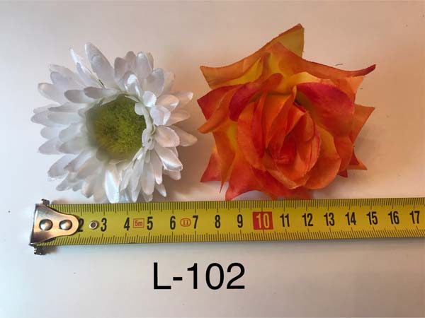 Искусственный букет L-102, розы с ромашками  