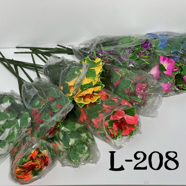 Штучний букет L-208, Півонія з пластмасовими вусиками  
