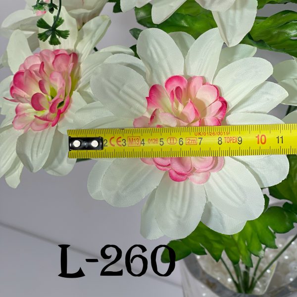 Штучний букет L-260, Жовто-гарячі хризантеми  