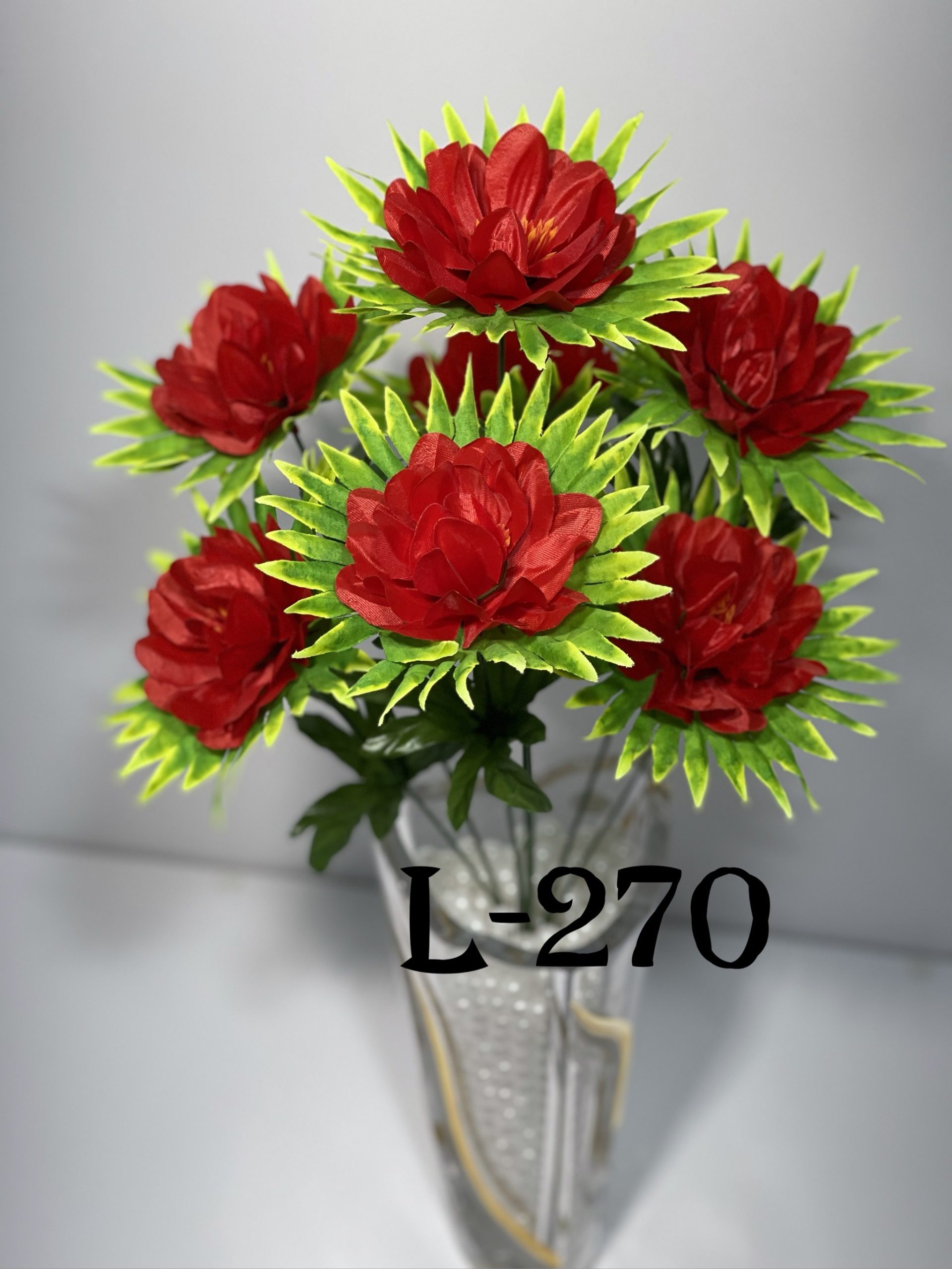 Штучний букет L-270, Квітка-ананас на листочку