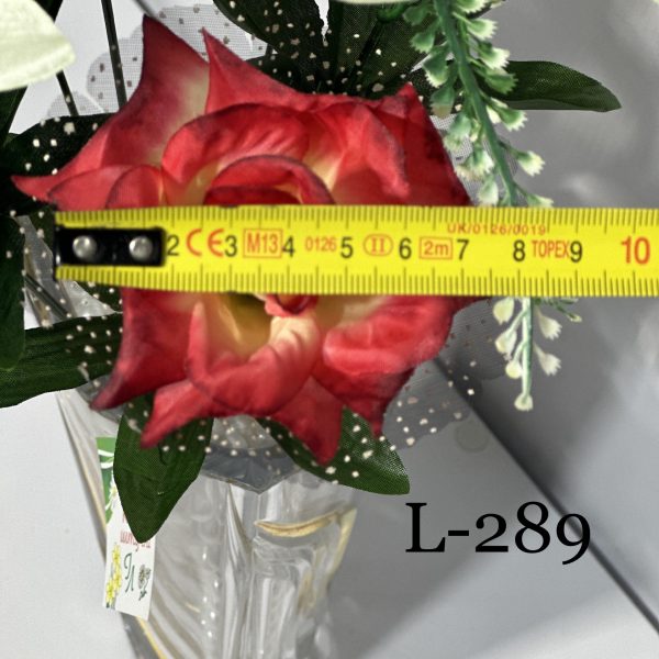 Штучний букет L-289, Гостролиста орхідея з трояндою  