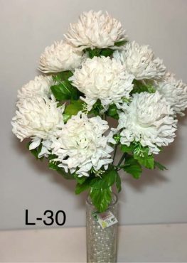 Искусственный букет L-30, шароподобные хризантемы  
