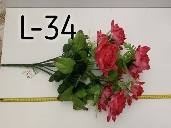Искусственный букет L-34, букет из оранжевых роз  