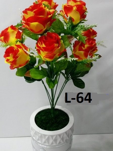 Искусственный букет L-64, роза в виде бокала  
