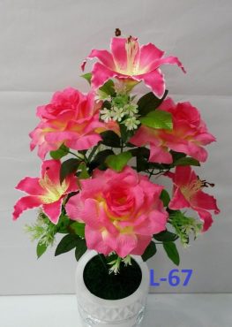 Искусственный букет L-67, розы и лилии  
