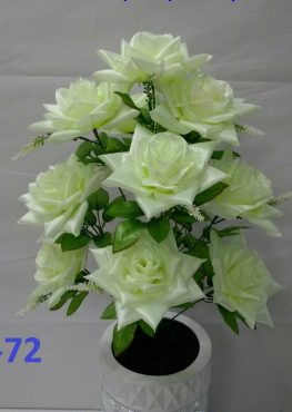 Искусственный букет L-72, белые розы  